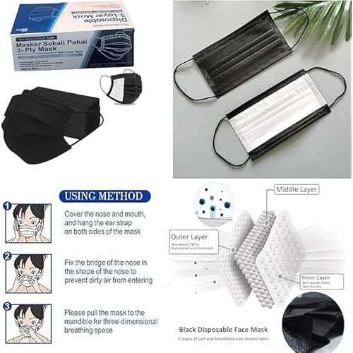 Disposable Face Mask,50 Pack Face Mask 3 Ply Filter Protection, Disposable Face Mask, 50 Disposable Protective Mask