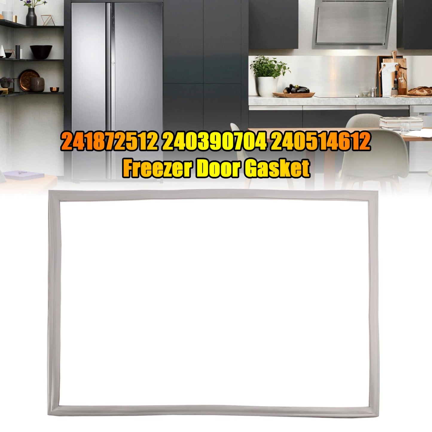Viprh Heat-Restorable 241872512 Freezer Door Gasket 42.12"x28.9" Compatible with Frigidaire for Electrolux Refrigerator Door Gasket Freezer Door Seal Replace 240514612 240542112 240542124