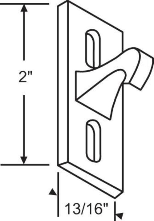 Miller Patio Sliding Glass & Screen Door Keeper | 1-1/8" Hole Center Spacing | Replacement Part for Fixing and Repairing Sliding Door Latch (Chrome)