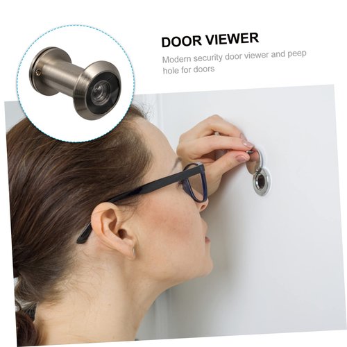 Tofficu Security Door Cat Eye Wide-Angle Door Viewer Black Peep Hole Cover Home Security Accessory