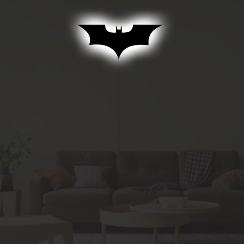 Bat Lamp Neon Sign LED Bat Signal Night Light 16 Colors Adjustable Man Cave Party Home Bedroom Christmas Halloween Decoration Lights Birthday Gifts