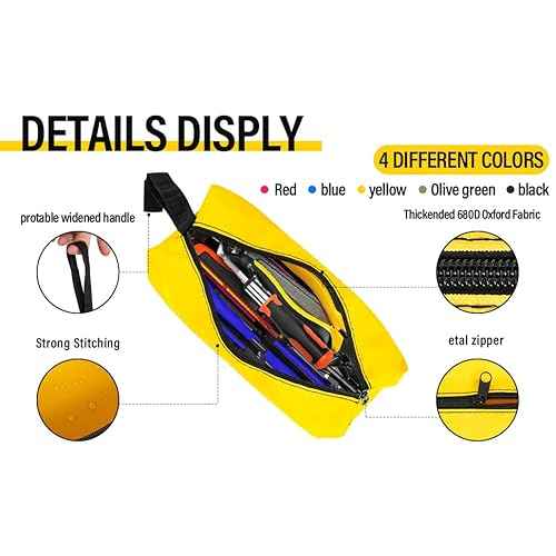 3/5 pack small Tool Organizer bags zipper canvas Pouch screwdriver pencil storage pouches Pockets