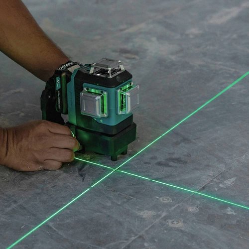 Makita SK700GDNAJ 12V max CXT® Lithium-Ion Cordless Self-Leveling 360° 3-Plane Green Laser Kit (2.0Ah), Class II, 510-530 nm, <2 mW