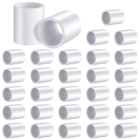 Frienda 30 Pack 3/4'' White PVC Pipe Coupling Adapter Pipe Fittings Schedule 40 Heavy Duty Slip Socket Connectors for Plumbing Irrigation Pool Garden