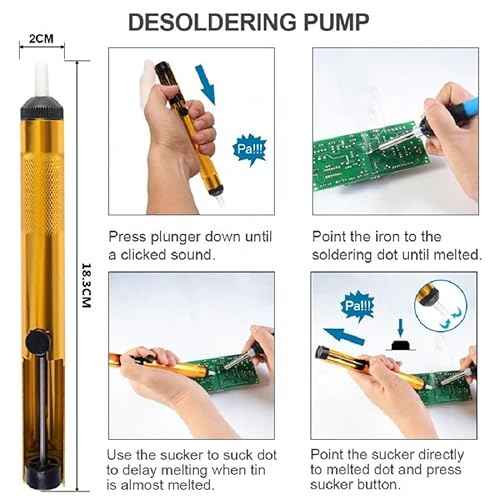 Soldering Iron Kit, LCD digital display, inner-heat, Adjustable Temperature Soldering Iron, Digital Multimeter Kit, Multi Tester, 5pcs Solding Tips (Orange)