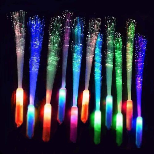 BouQuw 50 Pack Glow Sticks Mardi Gras Party Supplies ,3 Models Flashing Sticks, Fiber Optic Wands Light up Sticks Fit New Years Eve Party Supplies 2025 Wedding Birthday Christmas valentine's day (50)