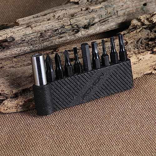 ROXON 9 pcs bit group set with magnet extended holder to adapt bits for ROXON KS2, H1, S802S, M2, M3 ; Different sizes of screwdriver T8 T6 T10 PH0 PH2