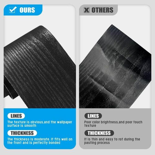 Nirvany 11 Yard Grey Wood Grain Wallpaper Border Removable PVC Waterproof Peel and Stick Wallpaper,Bathroom Mirror Frame Border Sticker Wall Decor 3.93'' x 393''