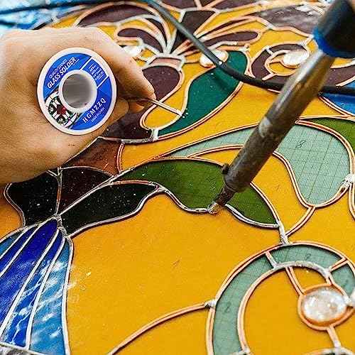 60/40 solder for stained glass,Industrial grade Solder for Glass Artisans,Dia 3mm (0.125") 1LB(1)