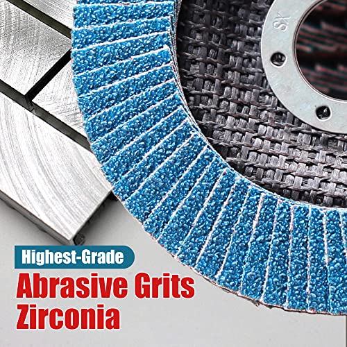 EZARC Zirconia Flap Discs 40 Grit, 4-1/2 x 7/8-Inch, Type 29, 10-Pack - Standard Version
