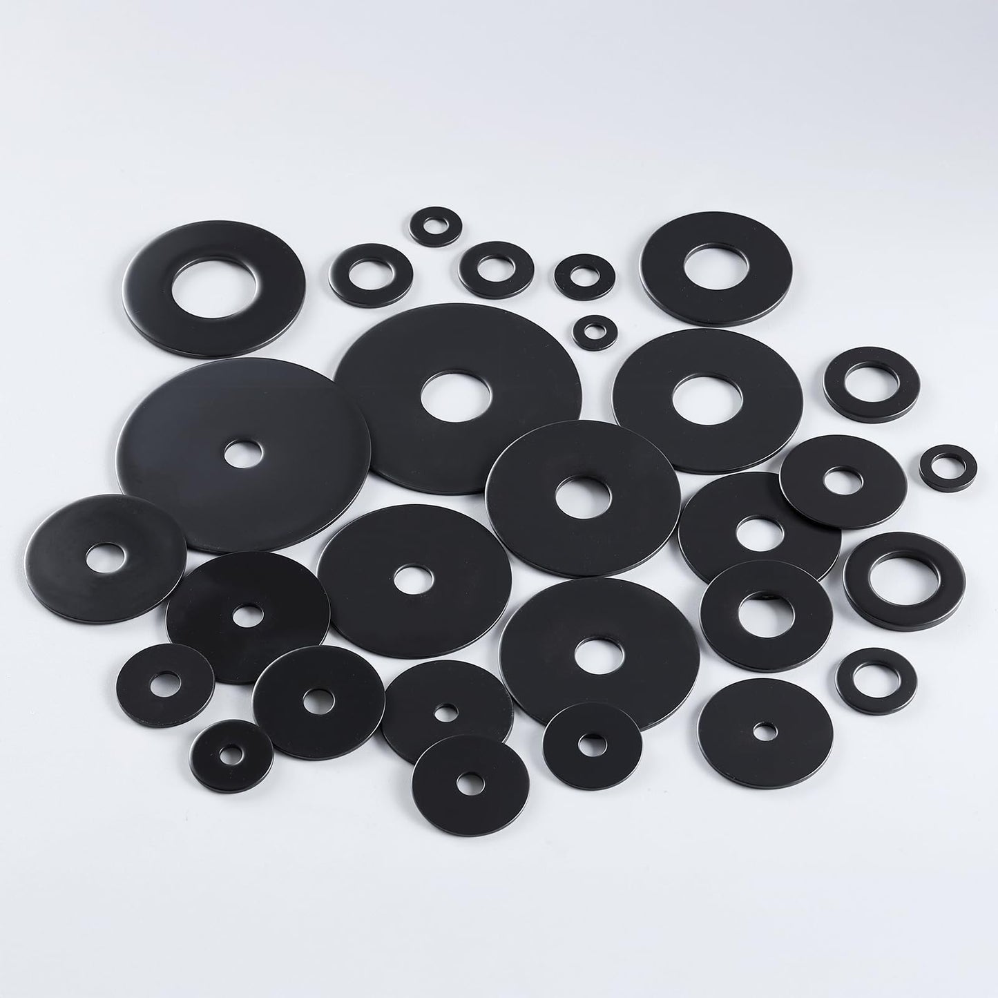 SVLING 100PCS 5/32" x7/8" Fender Washers, Black Oxide 304 Stainless Steel 18-8, 5/32" ID x 7/8" OD Hardware Flat Washers for Screws Bolts