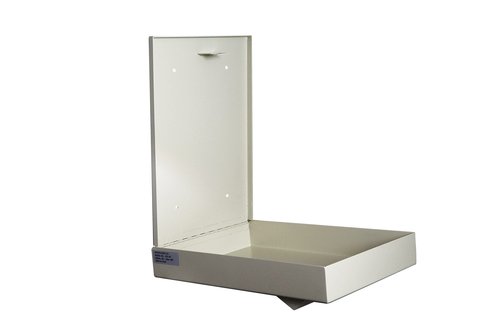 Protex Wall Mount Drop Box (LPD-161), for ballots, cash, checks, large size envelopes and other large documents, Piano hinge, Pre-drilled mounting holes off-white