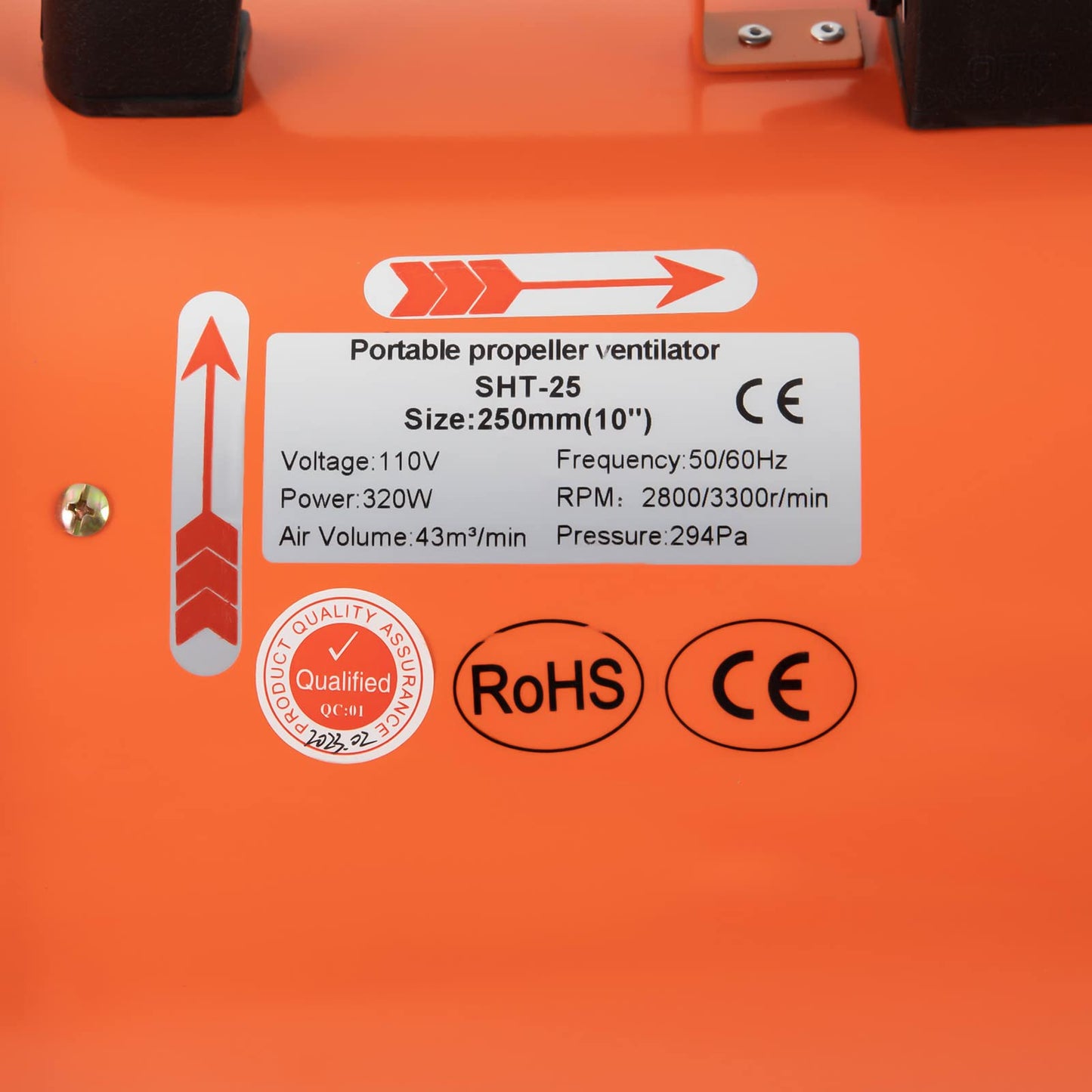 JJIESHENG Utility Blower Fan, 10-Inch Portable Industrial Extractor Fan with 32.8FT Ducting Ventilation Fan 320W High Velocity Ventilator Fume Extractor for Factories Warehouse Workshop