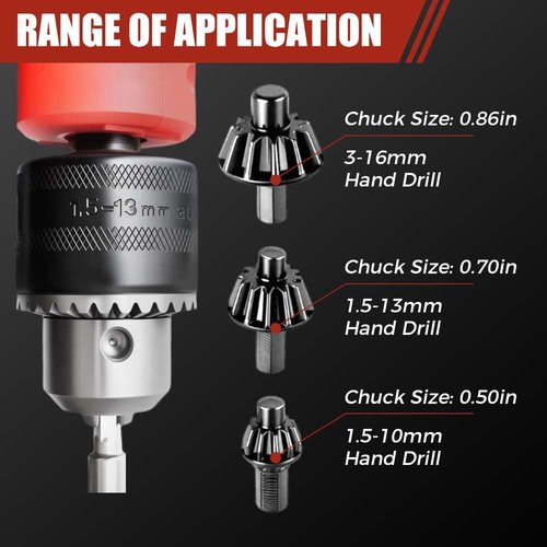 2 In 1 Drill Chuck Ratchet Spanner, 2025 New Drill Chuck Ratchet Wrench With 3 Interchangeable Magnetic Heads and Non-slip Handle, Compatible with Most Electric Drills and Power Tools (1 pcs)