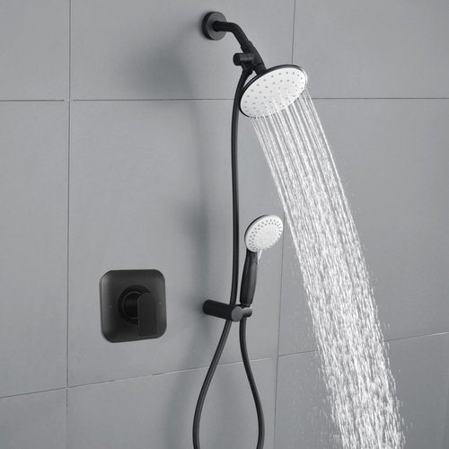 T2471BL Black Shower Handle Matte,Black Shower Trim Kit, Temp Trim Kit Fit Shower Valve Handle Replacement for T2471BL Shower Faucet Handle
