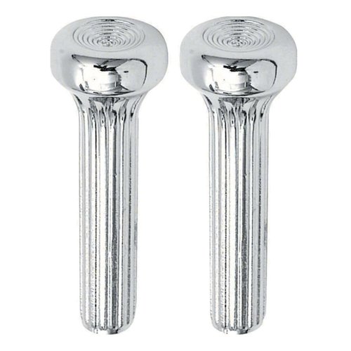 JDWEEYU Chrome Ribbed Diecast Door Lock Knob Set Compatible with Buick Cadillac Chevy Olds Pontiac