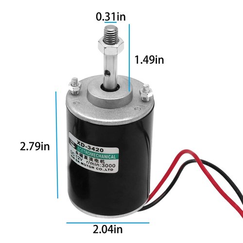12V 30W Permanent Magnet DC Motor, 3000RPM High Speed CW/CCW Electric Gear Motor for DIY Generator and 12V-40V 10A PWM DC Motor Speed Controller Fan Controller with Knob-High Efficiency