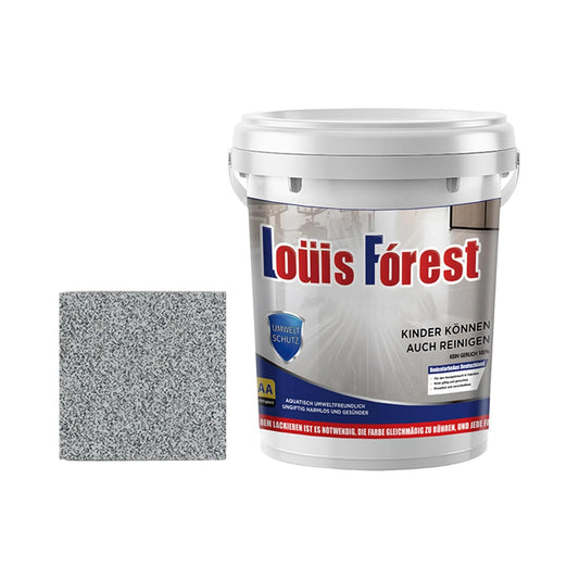 Epoxy Colored Sand Floor Paint, Louis Forest Epoxy Floor Paint, Colored Sand Self Leveling Coating, for High Gloss Marble Effect Garage Coating, Interior Waterproof (Gray)