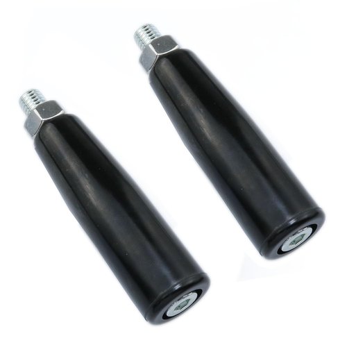 Meuey Lyot Revolving Handles Lathe Crank Handle Trailer Jack Handle M10 Thread Handle Grips Crank Hand Wheel with Nuts -2PCS