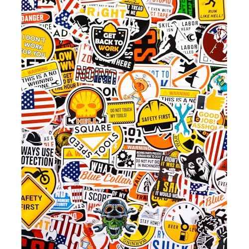 150 PCS Funny Hard Hat Stickers for Adults, Blue Collar Stickers for Men, Cool & Funny, for Helmets, Construction, Welding