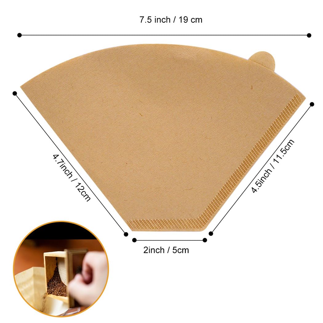 Coffee Filters #4, Coffee Filters 4 Cone Paper, Unbleached, Brown, 8-12 Cup, Number 4 Coffee Filter, 100 Count