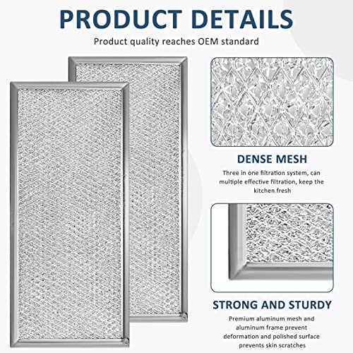AMI PARTS W10208631A 2-Pack Whirlpool/GE Microwave Grease Filter