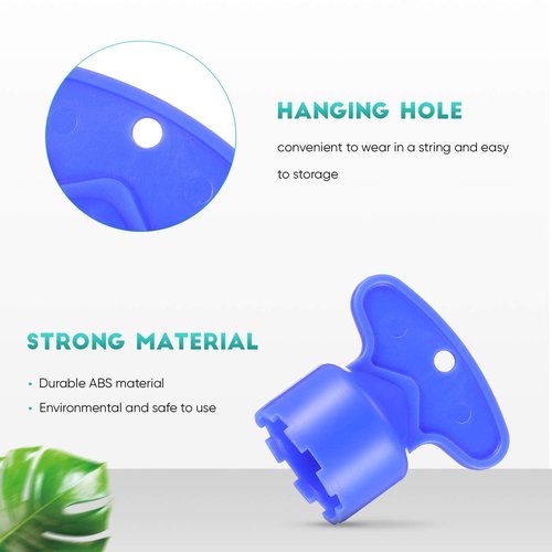 Mudder 5 Pieces Faucet Aerator Key Blue Removal Wrench Tool with 5 Sizes M16.5, 18.5, 21.5, 22.5, 24 Recessed Aerator Key Sink Wrenches for Cache Faucet