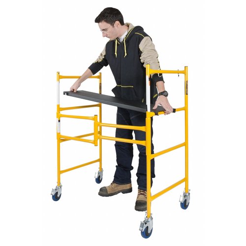 Metaltech Mini Folding Steel Scaffold - 500-Lb. Capacity, Model Number I-IMCN