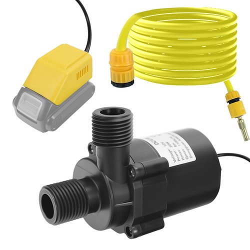Submersible Water Pump for Dewalt 20V Battery, Quiet Mini Brushless Motor Water Pump Max Lift 8M 1100L/H for Garden, Kiddie Pool, Fish Tank (No Battery)