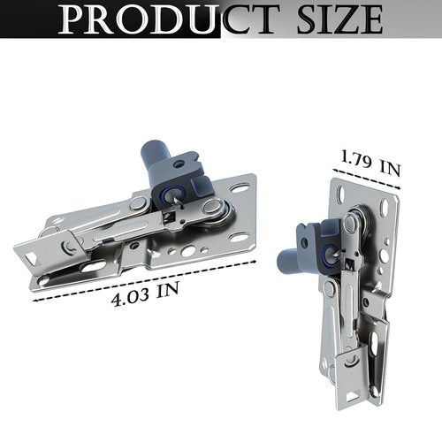 Hxszk LD-0220-50SC Soft-Close Pivot Hinges 2-Pack, Silent Tip Out Tray & Cabinet Hinges, Heavy-Duty Self-Closing for Kitchen/Bathroom (Silver)