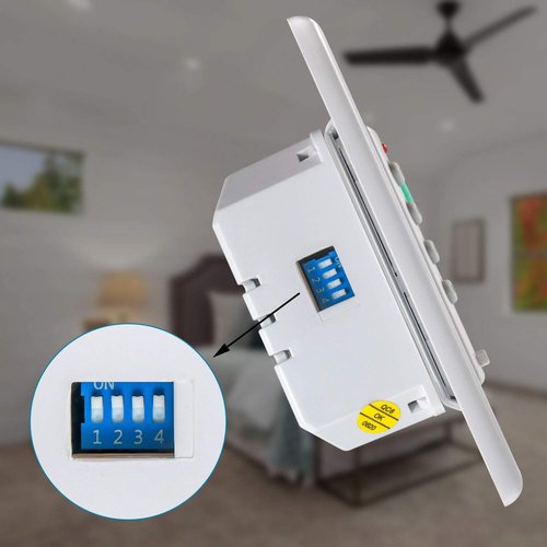 Eogifee Universal Ceiling Fan Wall Control 3 Speed Wall Mounted Fan Control Full Range Dimmer UC-9050T CHQ9051T…