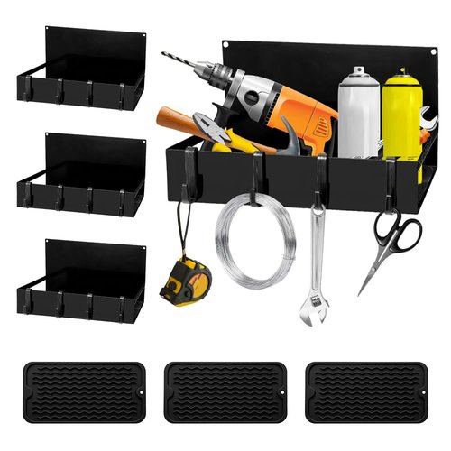 maytopia 3 Pack Magnetic Aerosol Spray Can Holder, Magnet Toolbox Bottle Holder, Heavy Duty 20lb Capacity Magnet Garage Organizer, Tool Box Storage Rack for Garage Home Workspace