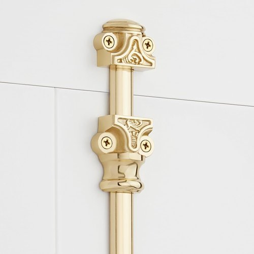 Signature Hardware 955211-1.56 Helmina 2 Inch Tall Cabinet Cremone Security Bolt - Antique Brass