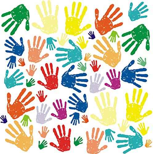 Maydahui 50 PCS Colorful Handprint Wall Decal Paint Splash Decor Stickers Peel and Stick DIY for Bedroom Living Room Playroom Home Decoration
