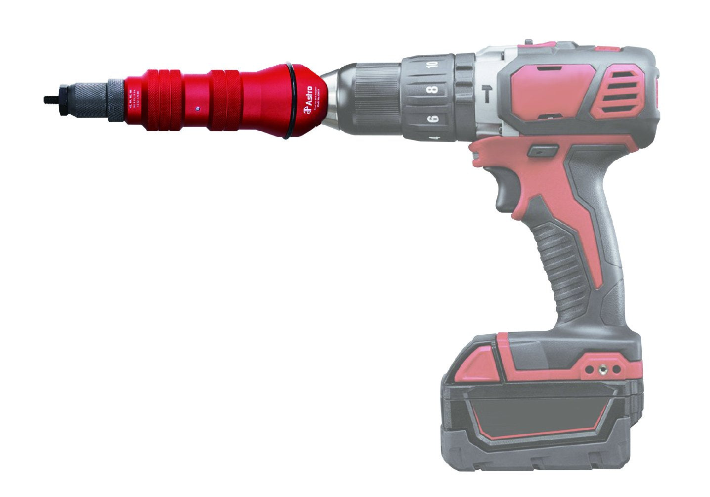 Astro Pneumatic Tool ADN14 Rivet Nut Drill Adapter Kit