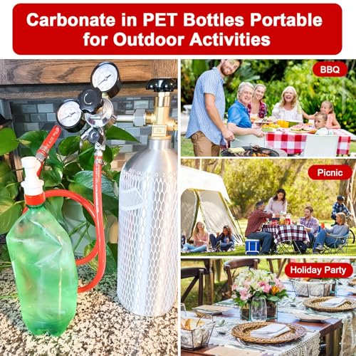 Dbgogo Carbonation Cap 4 Pack for PET Bottle Filler - Soda & Beer
