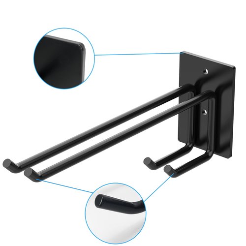 Glensam Ski Storage Rack with Ski Poles Storage Rack Wall Mount Heavy Duty Metal, Holds 2 Pairs Pairs of Skis & Skiing Poles or Snowboard, for Garage Storage, Home Indoor Hold up to 100 lbs