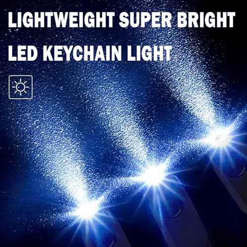 USB Rechargeable Keychain Light, 3pcs Mini LED Flashlight with Keyring, Great EDC Tool, Gift for Kids Teens (3, Black)