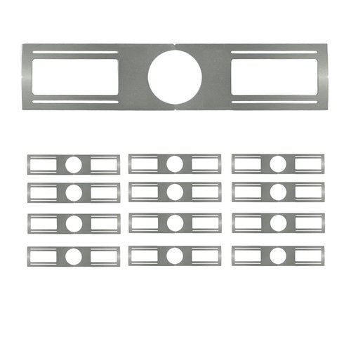 ZYC Rough in Plate Silver - 6 inch 12pcs New Construction Recessed Light Rough in Plate, with Notches, Downlights Slim Kit Bracket, Diameter 5.98 in, 6 in 12pcs.