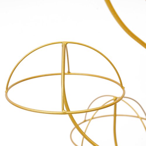 Fifizoo 35-hanger Metal Hat Rack, Retail Freestanding Hat Wig Display Stand, Floor-Standing Holder Stand for Hat Wig, Commercial Large Hats Organizer Cap Hanger (Gold)