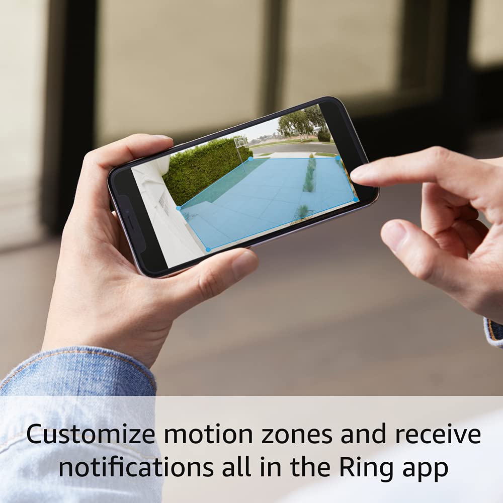 Ring Floodlight Cam Wired Plus with All-new Ring Indoor Cam, White