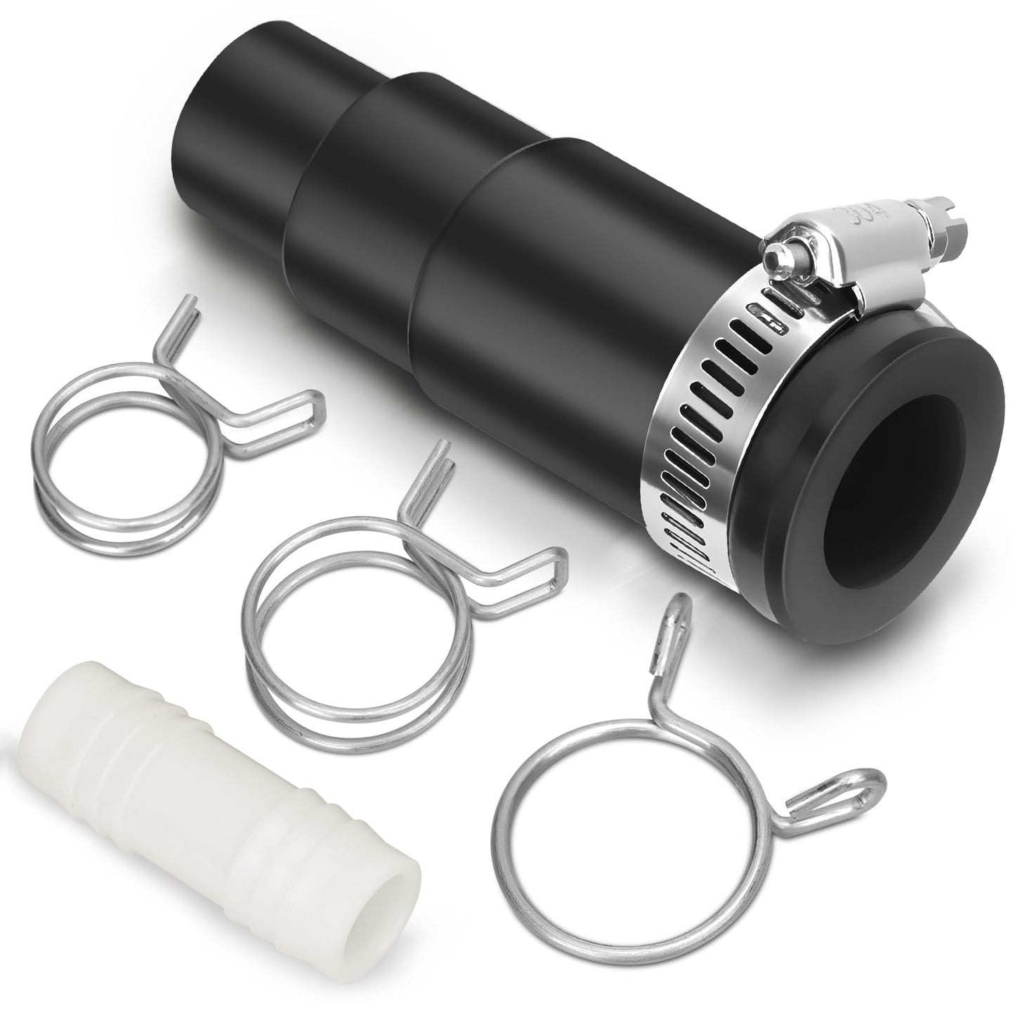 LEETAT Dishwasher Drain Hose Adapter Compatible with Insinkerator Garbage Disposals, Dishwasher Drain Connector Compatible Include 1 Inlet Connector, 3 Spring Clamps, and 1 Hose Clamp