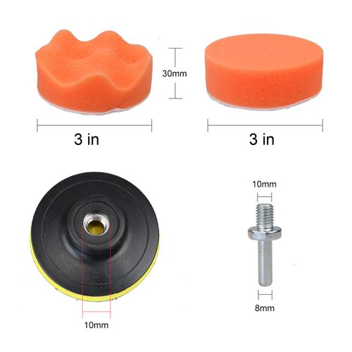 GANGOU Polishing Pad, Polishing Pad Kit, 11 Pcs 3 Inch Polishing Pad Kit, 3 Inch Buffing Pads