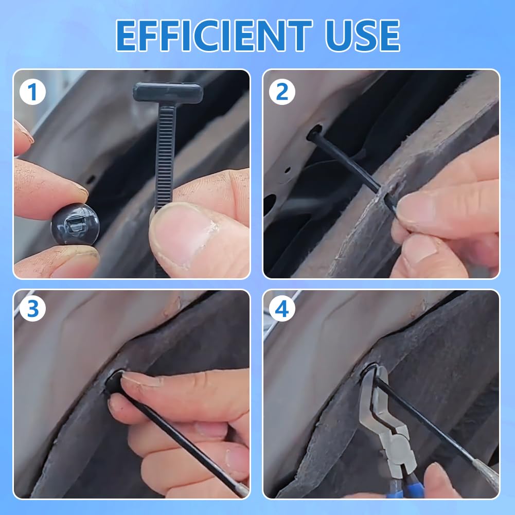 Nylon Universal Cable Tie Buckle, Heavy Duty Self-Locking Zip Ties, UV-Resistant Cable Tie for Car Daily Repair, Multipurpose Wire Organizer Clip Tool (50)