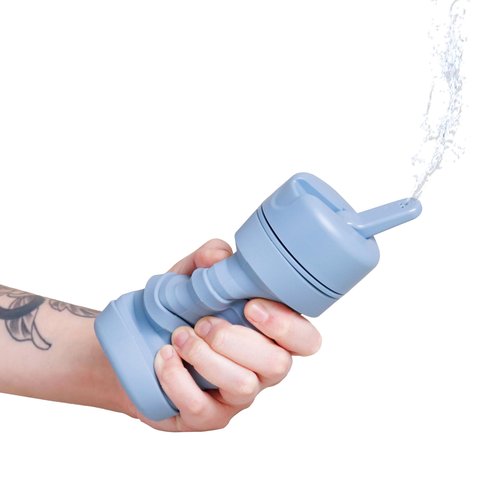 TUSHY Travel Bidet: Collapsible & Expandable for Discreet Portability, Refreshing Clean for Home, Camping, Outdoors & Travel (Helps Hemorrhoid Relief, Peri Bottle for Postpartum Care) (Glacier)