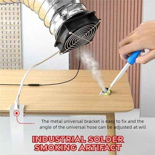 Fume Extractor Adjustable Suction Power Solder with 10-foot smoke exhaust pipe Soldering Fan for Soldering Stained Glass Laser Engraving DIY Projects