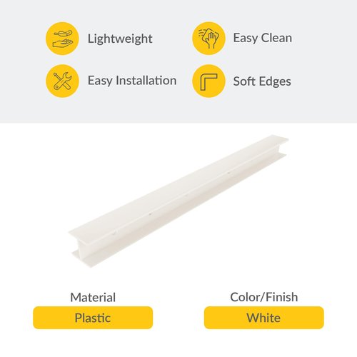 Brixwell QILD-007 H Channel Shelf Connector White Finish