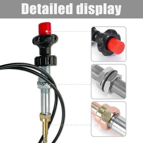 VCGTX06 6 Foot Heavy Duty Adjustable Vernier Locking Cable， Great for PTO Applications and Dump Applications，Detachable Cable Head