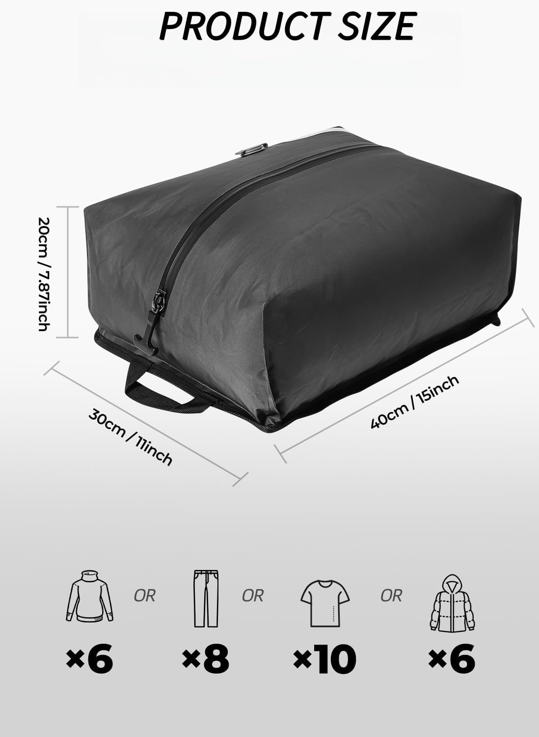 2025 Professional Vacuum Bags for Travel with Pump,with See-through Window, Space Saver Vacuum Seal Bags for Clothing Travel IP67