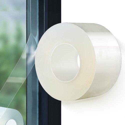PinkCross Transparent Window Weather Sealing Tape, 2 Inch x 33 FT Weather Stripping Residue-Free Clear Windows Insulation Tape, Clear Watherproof Seal, AC, Doors - Heavy Duty Adhesive (Winter Ready)